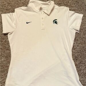 Michigan State Nike White Polo Shirt